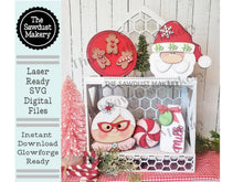Load image into Gallery viewer, Santa and Mrs. Claus SVG File | Laser Cut File | Glowforge | Santa Claus | Mrs. Claus | Milk & Cookies | Santa SVG | Santa Cookie Plate
