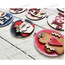 Load image into Gallery viewer, Christmas Holiday Ornament Bundle SVG File | Laser Cut File | Christmas Ornaments | Ornament SVG | Christmas svg | Snowman | Gingerbread