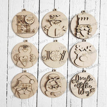 Load image into Gallery viewer, Christmas Holiday Ornament Bundle SVG File | Laser Cut File | Christmas Ornaments | Ornament SVG | Christmas svg | Snowman | Gingerbread