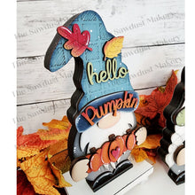 Load image into Gallery viewer, Add-on Interchangeable Gnome SVG File | Hello Pumpkin Fall Add-on | Laser Cut File | Fall Gnome SVG File | SVG | Gnome | Gnome Shelf Sitter