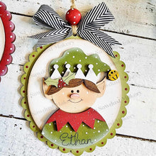 Load image into Gallery viewer, Elf Christmas Ornament SVG File | Laser Cut File | Christmas Ornament SVG | Personalized Ornament svg | Santa's Helpers