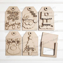 Load image into Gallery viewer, Christmas Ornament Gift Card Holder Laser Cut SVG File | Christmas Ornaments | Laser SVG File | Glowforge | Gift Tag SVG