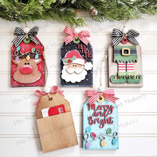 Load image into Gallery viewer, Christmas Ornament Gift Card Holder Laser Cut SVG File | Christmas Ornaments | Laser SVG File | Glowforge | Gift Tag SVG