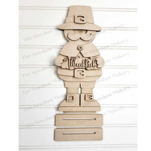 Load image into Gallery viewer, Standing Pilgrim Boy SVG File | Laser Cut File | Thanksgiving Pilgrim SVG File | Pilgrim Shelf Sitter | Fall | Thanksgiving | Pumpkin