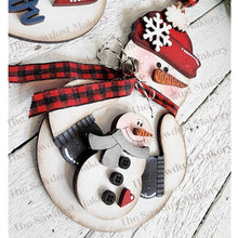 Load image into Gallery viewer, Winter Snowmen Christmas Ornaments SVG File | Laser Cut File | Christmas Ornament SVG | Snowman Ornament svg | Snowmen