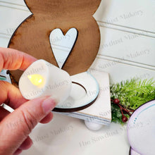 Load image into Gallery viewer, Penguin Candle Votive Shelf Sitter SVG File | Laser Cut File | Christmas SVG | Snowman svg | Votive Candles | Winter SVG