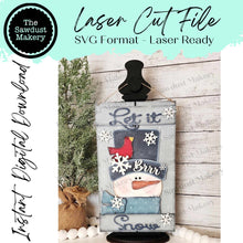 Load image into Gallery viewer, Let it Snow Snowman Pallet Sign Door Hanger SVG File | Laser Cut File | Snowman SVG File | Door Hanger svg | WinterSVG | Snowflakes