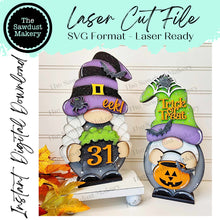 Load image into Gallery viewer, Add-on Interchangeable Gnome SVG File | Halloween Add-on | Laser Cut File | Trick or Treat Gnome SVG File | SVG | Gnome | Gnome Shelf Sitter