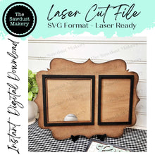Load image into Gallery viewer, Decorative Interchangeable Sign & Photo Holder SVG | Interchangeable Frame SVG | Laser Cut File | Framed Sign SVG | Home Decor svg