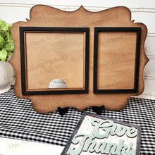 Load image into Gallery viewer, Decorative Interchangeable Sign & Photo Holder SVG | Interchangeable Frame SVG | Laser Cut File | Framed Sign SVG | Home Decor svg
