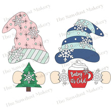 Load image into Gallery viewer, Add-on Interchangeable Gnome SVG File | Winter Hot Cocoa Add-on | Laser Cut File | Winter Gnome SVG File | SVG | Gnome | Gnome Shelf Sitter