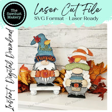 Load image into Gallery viewer, Add-on Interchangeable Gnome SVG File | Hello Pumpkin Fall Add-on | Laser Cut File | Fall Gnome SVG File | SVG | Gnome | Gnome Shelf Sitter