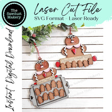 Load image into Gallery viewer, Gingerbread Baker Personalized Christmas Ornament SVG File | Laser Cut File | Christmas Ornament SVG | Ornament SVG | Personalized
