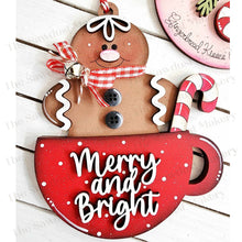 Load image into Gallery viewer, Gingerbread Tea/Cocoa Cup Christmas Ornament SVG File | Laser Cut File | Christmas Ornament SVG | Ornament SVG | Personalized
