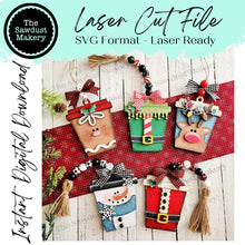 Load image into Gallery viewer, Christmas Latte Cup Ornament Gift Card Holder Laser Cut SVG File | Christmas Ornaments | Laser SVG File | Glowforge | Gift Tag SVG