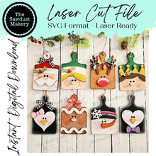 Load image into Gallery viewer, Christmas Breadboard Ornament Bundle SVG File | Laser Cut File | Christmas Ornament Kit | Ornament SVG | Christmas svg | Ornament Laser File