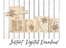 Load image into Gallery viewer, Brrr Word Block SVG | Christmas Word Block SVG | SVG File | Laser Cut File | Glowforge | Mantle Decor svg | Christmas svg
