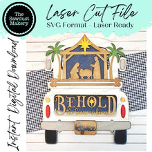 Load image into Gallery viewer, Add-on for Interchangeable Farmhouse Truck SVG | 12" and 24" Truck SVG | Nativity Truck | Manger | Christmas Interchangeable SVG