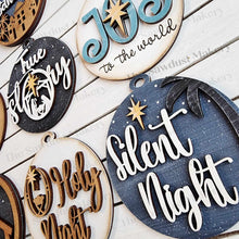 Load image into Gallery viewer, Religious Nativity Christmas Ornament Bundle SVG File | Laser Cut File | Christmas Ornament Kit | Nativity | Silent Night SVG