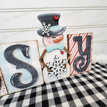 Load image into Gallery viewer, Frosty Word Block SVG | Christmas Word Block SVG | SVG File | Laser Cut File | Glowforge | Mantle Decor svg | Christmas svg