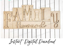 Load image into Gallery viewer, Family Word Block SVG | Home Decor Word Block SVG | SVG File | Laser Cut File | Glowforge | Mantle Decor svg | Family svg | Personalized