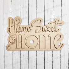 Load image into Gallery viewer, Interchangeable Home Sweet Home Sign Frame Bundle SVG | Laser Cut File | Glowforge | 3" Round Insert Frame | Seasonal Interchangeable