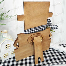 Load image into Gallery viewer, Frosty Block Standing Snowman Shelf Sitter SVG | Snowman laser cut file Let it Snow | Glowforge | Snowman | Cardinal | Winter SVG
