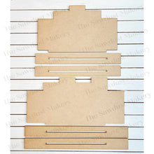 Load image into Gallery viewer, Mini Word Block 5 & 6 Letter Backer Base | Mini Word Block SVG | SVG File | Laser Cut File | Glowforge | Tiered Tray Laser decor SVG