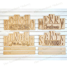 Load image into Gallery viewer, Add-on Mini Christmas Word Block 5 & 6 Letter Sets | Mini Word Block SVG File | Laser Cut File | Glowforge | Tiered Tray Laser decor SVG