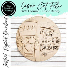 Load image into Gallery viewer, Nutcracker 10.5" Door Hanger SVG File | Laser Cut File | Christmas SVG File | Door Hanger SVG | Nutcracker Door Hanger Laser file