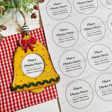 Load image into Gallery viewer, Christmas Holiday Photo Frame Ornaments SVG File | Laser Cut File | Ornament SVG | Snowman Ornament SVG | Santa Ornament svg | Glowforge