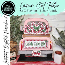 Load image into Gallery viewer, Add-on for Interchangeable Farmhouse Truck SVG | 12" and 24" Truck SVG | Candy Cane Lane Peppermint Truck | Christmas Interchangeable SVG