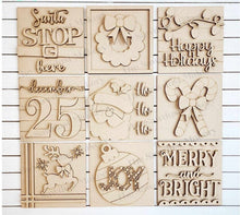 Load image into Gallery viewer, Christmas Sign Bundle Laser Cut File | Farmhouse Interchangeable Leaning Sign Bundle File SVG | Glowforge | Farmhouse Signs