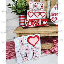 Load image into Gallery viewer, Valentine Love Tiered Tray SVG File | Laser Cut File | Glowforge | Valentine SVG File | Love | Feb 14 | XOXO | Hearts