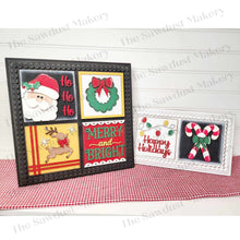 Load image into Gallery viewer, Interchangeable Standing Sign Frame Bundle SVG | Laser Cut File | Glowforge | Insert Frame | Seasonal Interchangeable