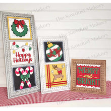 Load image into Gallery viewer, Interchangeable Standing Sign Frame Bundle SVG | Laser Cut File | Glowforge | Insert Frame | Seasonal Interchangeable