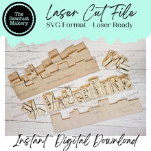 Load image into Gallery viewer, Valentine Word Block SVG | Word Block SVG | SVG File | Laser Cut File | Glowforge | Mantle Decor svg | Valentine svg