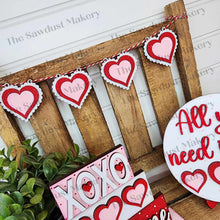 Load image into Gallery viewer, Valentine Love Tiered Tray SVG File | Laser Cut File | Glowforge | Valentine SVG File | Love | Feb 14 | XOXO | Hearts