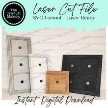 Load image into Gallery viewer, Interchangeable Standing Sign Frame Bundle SVG | Laser Cut File | Glowforge | Insert Frame | Seasonal Interchangeable