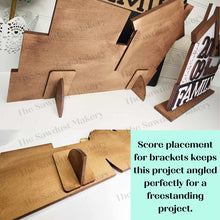 Load image into Gallery viewer, Family House Standing Block SVG File | Laser Cut File | Home svg | Family Centerpiece | Family Mantle Decor SVG | Home Laser Cut File