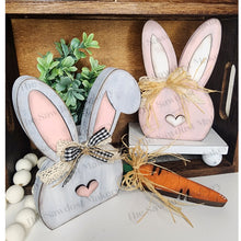 Load image into Gallery viewer, Chunky Bunny Couple Shelf Sitters SVG File | Laser Cut File | Easter | Glowforge| Nerdy Glasses | Shelf Sitters | Nerdy Bunny SVG | Easter SVG