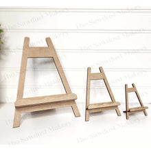 Load image into Gallery viewer, Small Sign Easel Holder SVG | Easel SVG | Laser Cut File | Small Wreath Holder SVG | Home Decor svg | Sign Display svg
