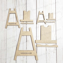 Load image into Gallery viewer, Small Sign Easel Holder SVG | Easel SVG | Laser Cut File | Small Wreath Holder SVG | Home Decor svg | Sign Display svg