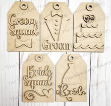 Load image into Gallery viewer, SVG Bundle - Wedding Bride & Groom Tag Gift Card Holder Laser Cut SVG File | Wedding Gift Card Holders | Laser SVG File | Gift Card Holders