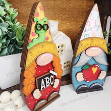 Load image into Gallery viewer, Teacher Mini Gnome Shelf Sitters SVG File | Laser SVG Cut File | Glowforge | Gnome SVG Laser Cut File | Gnome Shelf Sitter svg | School svg