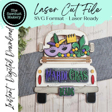 Load image into Gallery viewer, Add-on for Interchangeable Farmhouse Truck SVG | 12" and 24" Truck SVG | Mardi Gras Truck | Party | Mardi Gras Interchangeable SVG