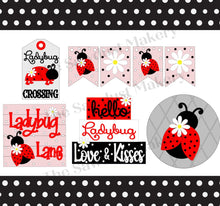 Load image into Gallery viewer, Ladybug Tiered Tray SVG File | Laser Cut File | Glowforge | Ladybug Daisy Summer Decor | Ladybug Tiered Tray Laser File | Ladybug SVG