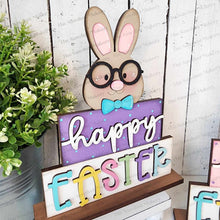 Load image into Gallery viewer, Nerdy Bunny Couple Word Stackers SVG File | Laser Cut File | Easter | Bunny | Nerdy Glasses | Shelf Sitters | Nerdy Bunny SVG | Easter SVG