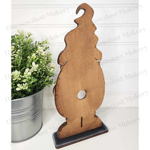 Load image into Gallery viewer, Interchangeable Standing Gnome Jar Lid Sign Frame SVG | Laser Cut File | Glowforge | 3" Round Insert Frame | Seasonal Interchangeable