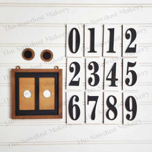 Load image into Gallery viewer, Interchangeable Seasonal Standing Calendar & Sign Frame SVG | Laser Cut File | Glowforge | 4.25 Sign Insert Frame | Seasonal Interchangeable